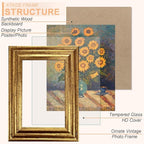 KTKDE 10x14 Picture Frame Set of 2, Ornate Vintage Gold Poster Frames - Image 2