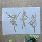 TIAMECH A4 Reusable Ballet Girls Stencil - Image 3