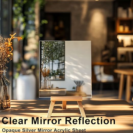 Silver Mirror Acrylic Sheets –6 Pack, 12x12Inches, 1/8 Inch Thick, Reflective - Image 3