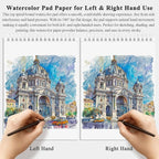 Fuxi Water Color Paper 11x14, Large Watercolor Paper 140 lb Cold Press - Image 5