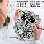 Muchcute Micro Fineliner Drawing Art Pens: 12 Black Fine Line Waterproof Ink - Image 4