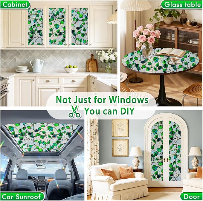 SOMWISE Rainbow Window Privacy Film, Heat Control, UV Blocking, Anti-Glare - Image 6