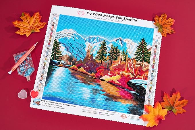 DIAMOND ART CLUB Autumn in Leavenworth Diamond Painting Kit, Fun DIY Crafts - Image 5