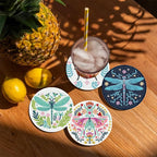 Gemozaic 8PCS Diamond Art Coasters Kit, Insects Diamond Painting Coasters - Image 2