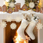 Wooden Christmas Snowflake Ornaments to Paint Christmas Decoration Cutouts - Image 5