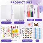 DIY Bookmark Making Kit – 187 PCS Dried Flower Bookmark Kit - Image 3