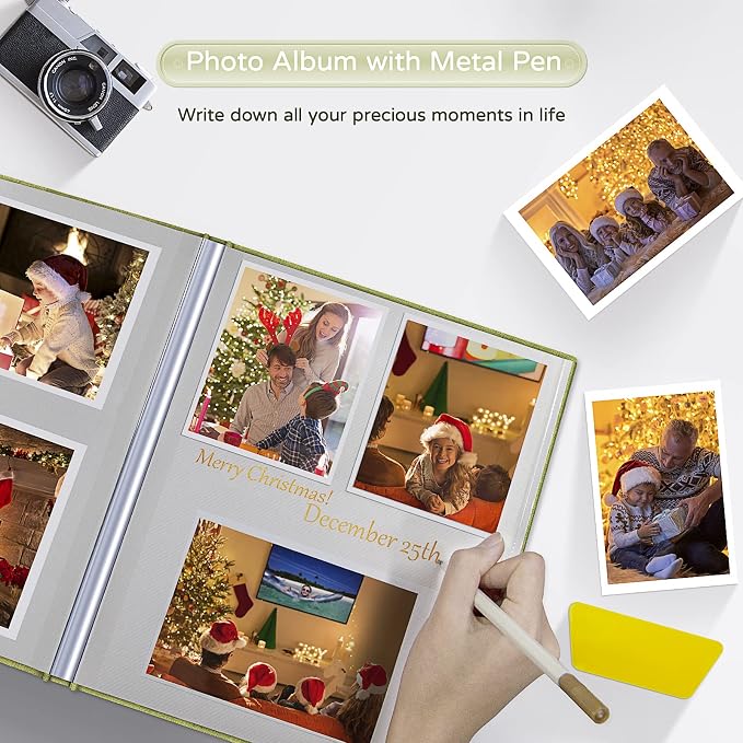 Popotop Large Photo Album Self Adhesive 4x6 5x7 8x10 Scrapbook Album DIY - Image 5