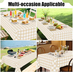 Smiry Rectangle Table Cloth, Waterproof Vinyl Tablecloth - Image 6
