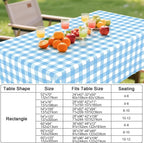 Smiry Rectangle Table Cloth, Waterproof Vinyl Tablecloth - Image 7