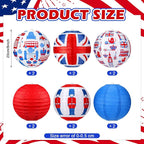 Panelee 12 Pcs British Party Decoration Britain UK England Flag Theme Hanging - Image 2