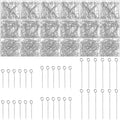Junkin 1400 Pcs Eye Pins Mix Jewelry Findings 0.63 * 0.79 * 1.18 in Open Eye by Junkin
