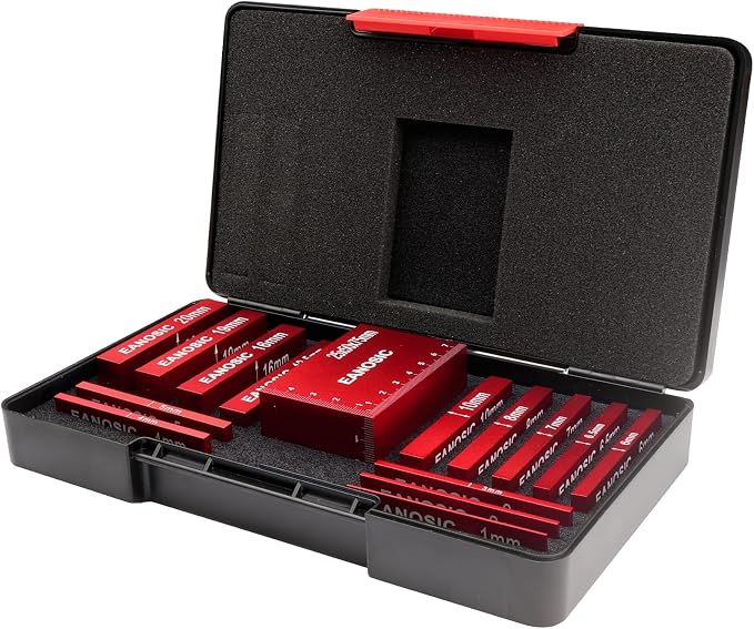 EANOSIC Metric Setup Blocks Height Gauge Set, Bars Include Laser Engraved Size - Image 5