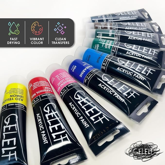 Acrylic Paint Gel Plates Printing Paint Perfect Transfer Special Acrylic Paint - Image 4