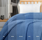 Utopia Bedding 100% Cotton Waffle Weave Blanket Twin Size - Image 4