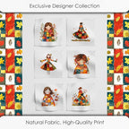 Autumn Girls Patchwork Cotton Fabric Panel – 6 Designs + Bonus Patchwork Sheet - Image 5