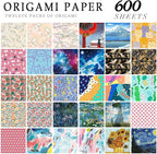 12 Different Packs Full Collection Origami Paper Kit 6 Inch Square Double Sided - Image 2