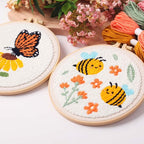 3Sets Punch Needle Kit for Adults Beginners, Bee & Butterfly Flowers Embroidery - Image 6