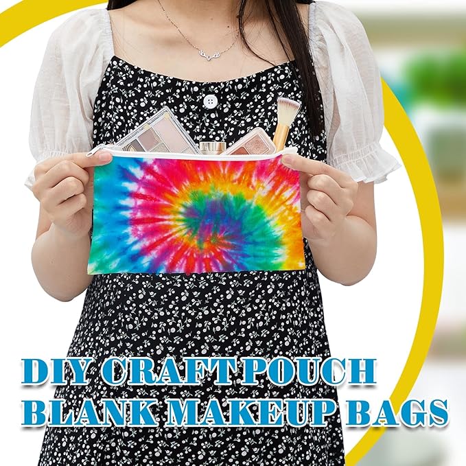 Silkfly 12 Pcs Cotton Bags Set for Tie Dye Kit 3 Style Cotton Tote Drawstring - Image 6