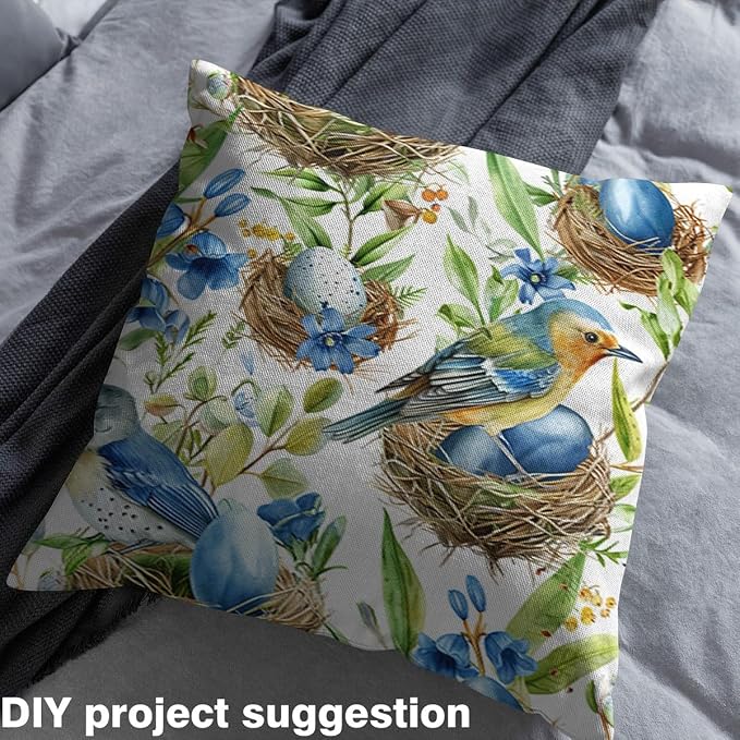 Exotic Birds Fabric by The Yard, Rustic Botanical Leaves Plants Flannel - Image 3