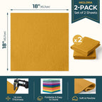 Felt Fabric Sheet 18 x 18 Inch, 1.6mm Thick | Soft and Flexible Nonwoven - Image 2