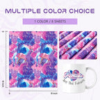 Tintnut Marble Permanent Vinyl 8 Pcs 12x10in Pink Purple Adhesive Vinyl | - Image 2