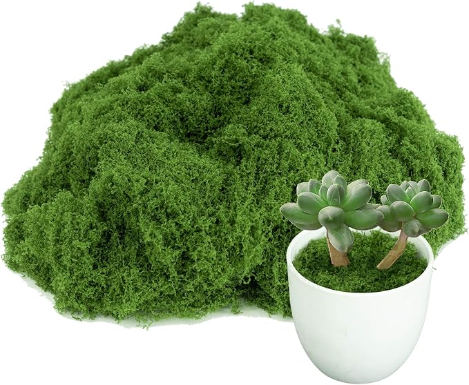 Fake Green Moss for Potted Plants, Artificial Moss for Crafts Indoor, DIY Table by Unknown