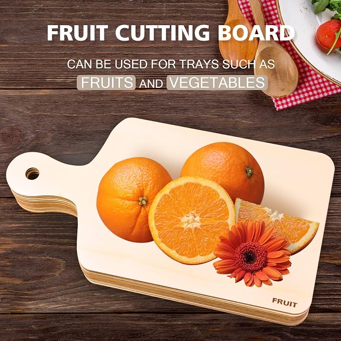 Oomcu 12 PCS Wooden Mini Cutting Board - Image 5