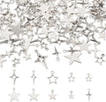 Tibetan Star Charms Silver Hollow Pentagram Pendants Metal Star Charms Hollow by BoutigemJewelry