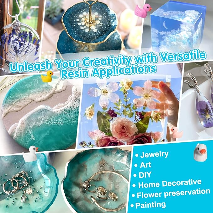Teexpert Epoxy Resin Crystal Clear: 2 Gallon Epoxy Resin Kit Casting Resin Non - Image 6