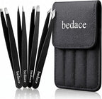 BEDACE Tweezers for Women and Men Facial Hair, Thickened 430 Stainless Steel by bedace