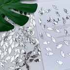 LITMIND 120 Pieces Silver Mosaic Glass Petals & Leaves - Image 4