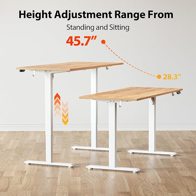 Agilestic Electric Standing Desk, 63 x 24 Inches Height Adjustable Desk - Image 4