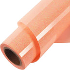 TORC Orange Pink Glitter HTV Vinyl Roll 12" x 6 ft, Sparkly Iron On Heat by TORC