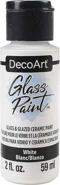 Deco Art GLASS PAINT 2OZ WHITE, us:one size by DecoArtAcrylicPaintCraftSupplies