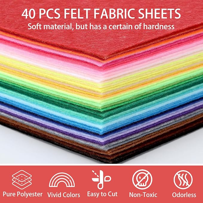 40PCS Felt Fabric Sheets Craft - Image 6