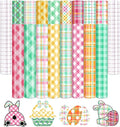 Plaid Patterned Permanent Adhesive Vinyl 16pcs 12'' x 10'' | Summer Check by CraftingEveryday