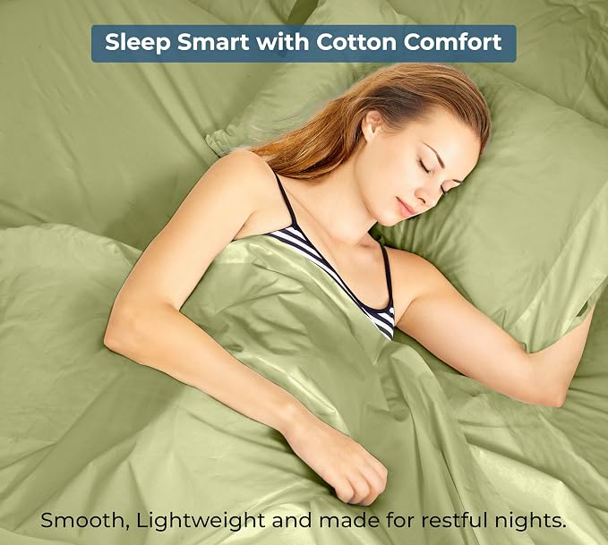 Royale Linen 100% Organic Cotton California King Flat Sheet Only - Image 9