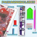 Pink Diamond Art Kits for Adults, Cherry Diamond Painting 12x16 Inch | Full - Image 3
