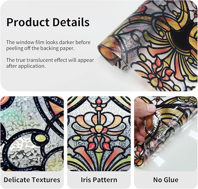 3D Vintage Stained Glass Window Film - Image 5