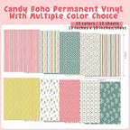Tintnut Rainbow Stripe Permanent Vinyl 10 Sheets 12x10in Adhesive Vinyl | Boho - Image 2