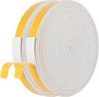 Self-Adhesive Weatherstrip 3/4in x 1/8in x 50Ft High Density Foam Insulation by Kikerike