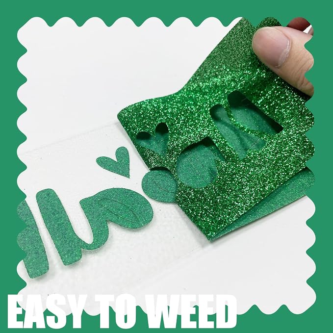 Glitter Iron On 12in X 8ft, HTV Heat Transfer Vinyl | Glitter HTV Easy to Cut & - Image 4