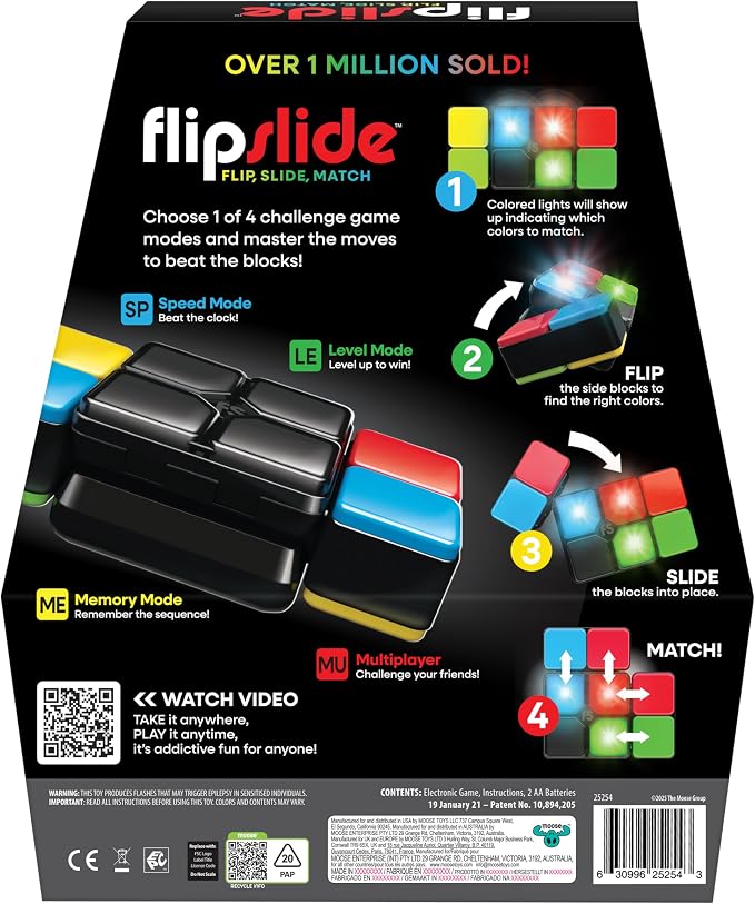 Moose Games Flipslide, Handheld Puzzle Game, Travel Toy Ages 8-13 | 4 modes - Image 10