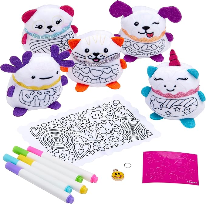Cra-Z-Art Shimmer 'n Sparkle Color Me Collectible Mini Plushies | 5 Mini - Image 3