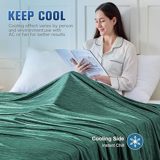 KMUSET Cooling Blanket Twin, Double Sided Summer Cooling Blankets - Image 5