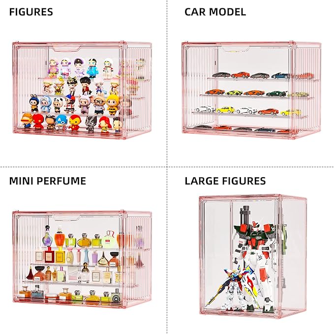 Clear Pink Acrylic Figure Display Case - Image 5