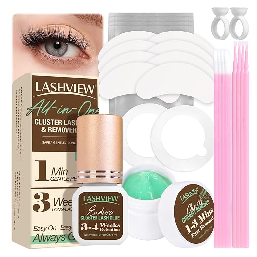 LASHVIEW Lash Cluster Glue & Remover Kit Super Strong Hold 4 Weeks+ by LASHVIEW