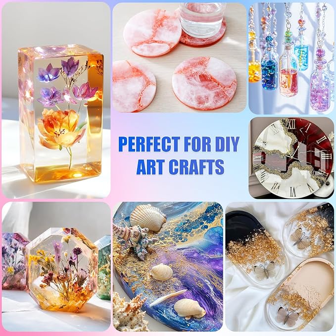 Epoxy Resin Kit, 32OZ Crystal Clear Resin Epoxy, Bubble Free, No Yellowing - Image 5