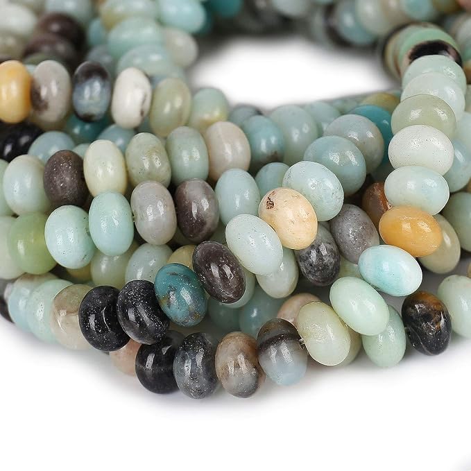 ICAI Beads 5x8mm Natural Beads Rondelle Spacer Loose Beads - Image 4