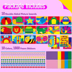 SpriteGru Foam Sticker Art Activity, 20 Animals - Image 2